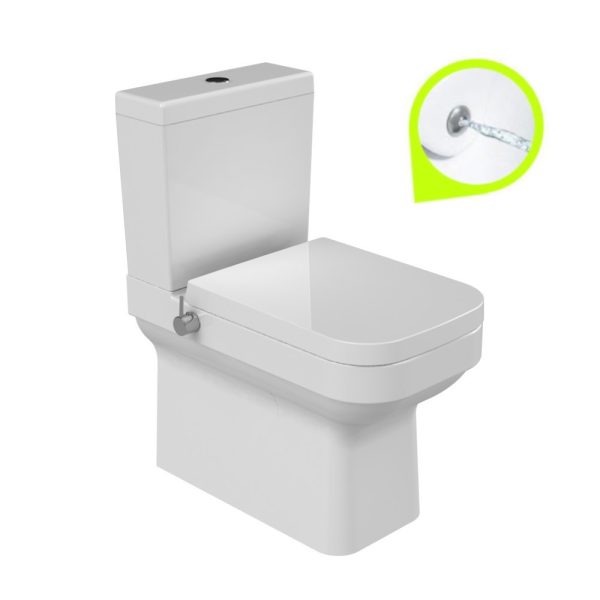 CeraStyle NOURA monoblokk WC - BEÉPÍTETT bidé funkcióval - WC tartály - öblítőszelep - mély öblítésű - 287009700