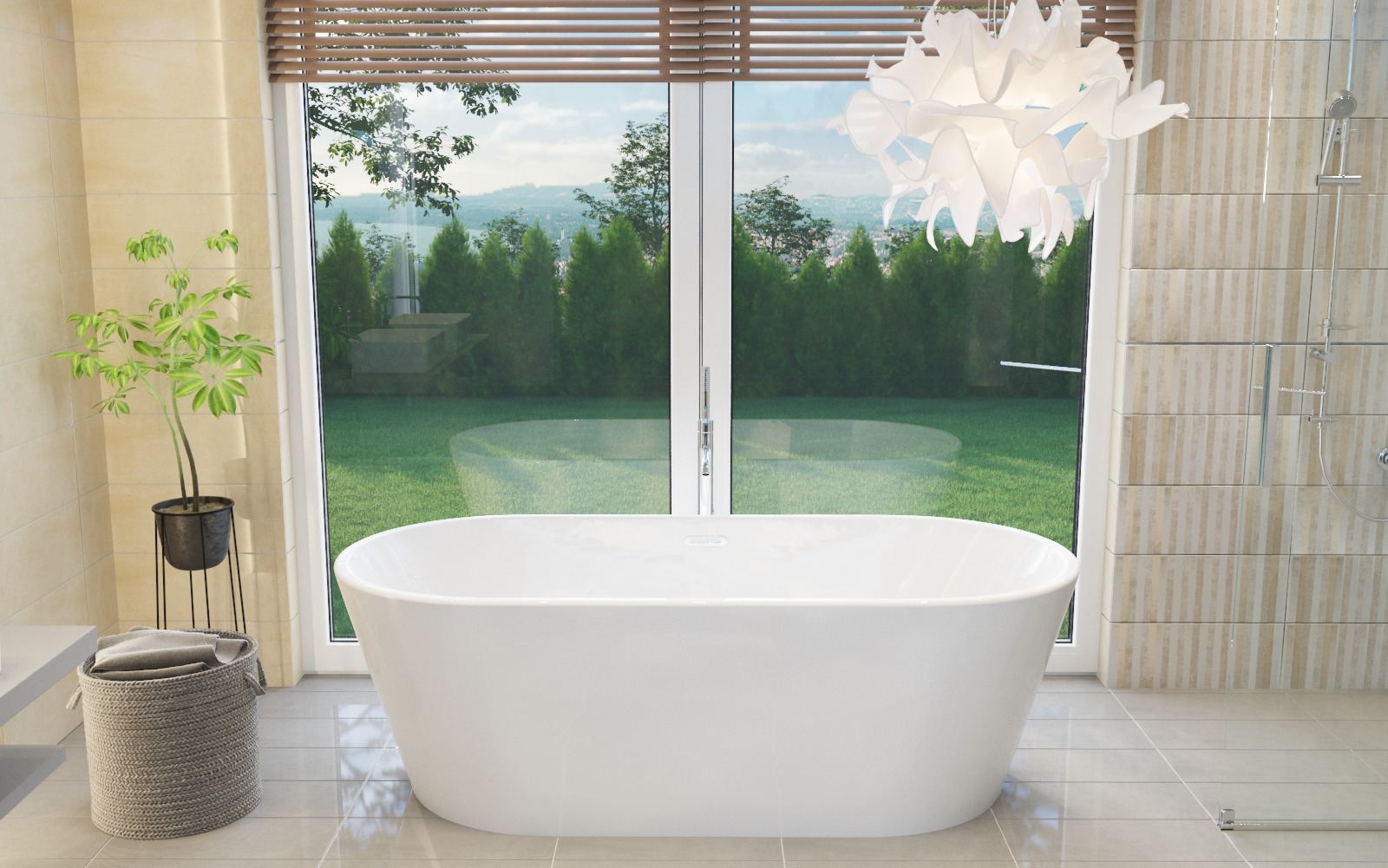 Sanimix Oceano 291.SZ17080 szabadonálló akril térkád fürdőkád 170 x 80 x 58 cm