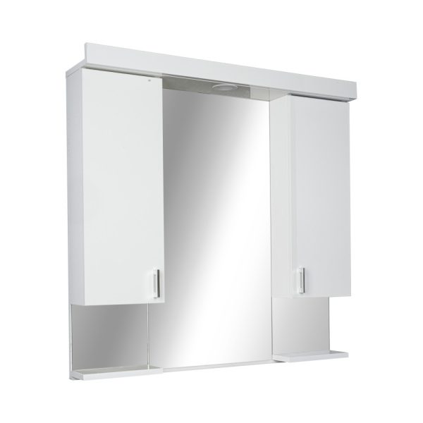 Viva STYLE Tükrös fürdőszobai szekrény LED világítással - DUPLA szekrénnyel - 80 x 99 x 17 cm - 2E800 - Image 2