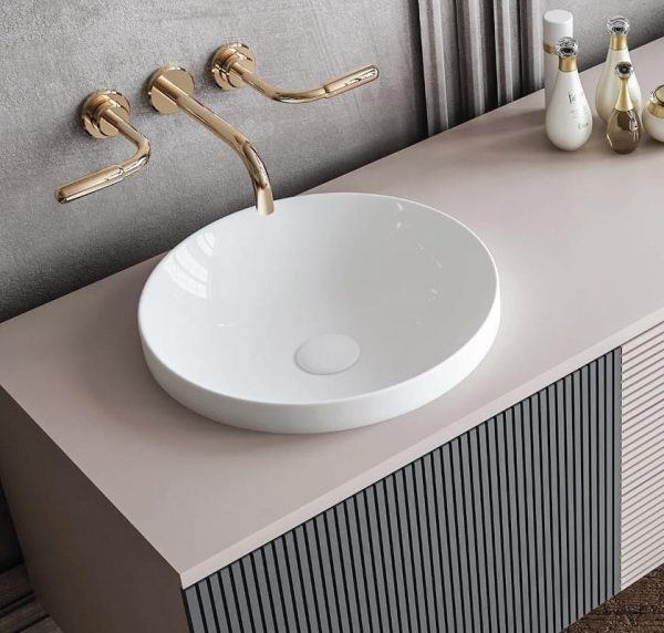 Sanovit LAURA Top Counter félig pultra ültethető porcelán mosdókagyló 41 cm - 3041-KL - Image 3