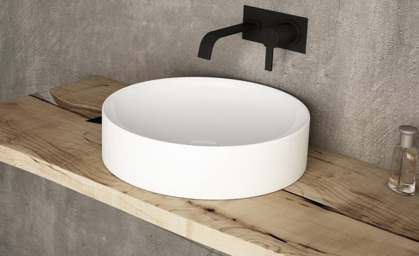 Sanovit LUCENTE - PULTRA ültethető - Top Counter - porcelán mosdó - O - Ø 43 cm - 3043-KL - Image 2