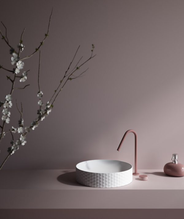 Sanovit SIENA - PULTRA ültethető - Top Counter - porcelán mosdó - O - Ø 44 cm - 3044-KL - Image 2