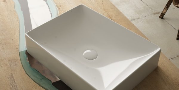 Sanovit SQUARE - PULTRA ültethető - Top Counter - porcelán mosdó - - 50 x 38 cm - 3050-KL - Image 3