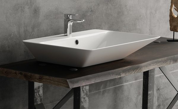 Sanovit TEODORA - PULTRA ültethető - Top Counter - porcelán mosdó - - 65 x 46 cm - 3066-KL - Image 2
