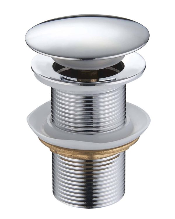 Klikk - klakk leeresztőszelep - KEREK - KRÓM - túlfolyós modókagylóhoz 5/4" - Image 4