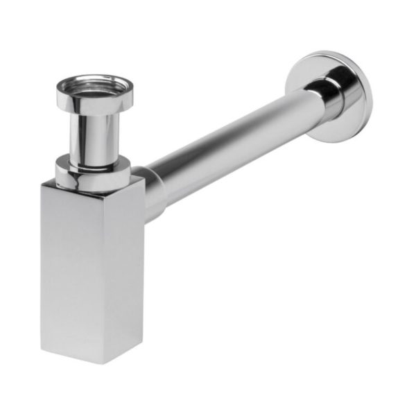 VivaStyle QUADRO LUX króm búraszifon szögletes fém - mosdóhoz - leeresztő nélkül - Ø 5/4" - Ø 32 mm - 31QED002C