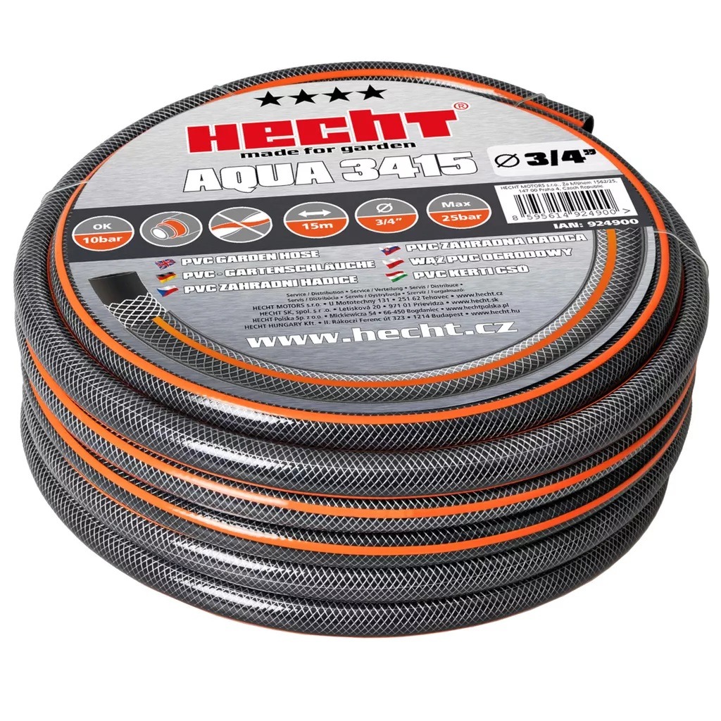 Hecht Aqua 3425 flex locsolótömlő 3/4" -25 méteres tekercs