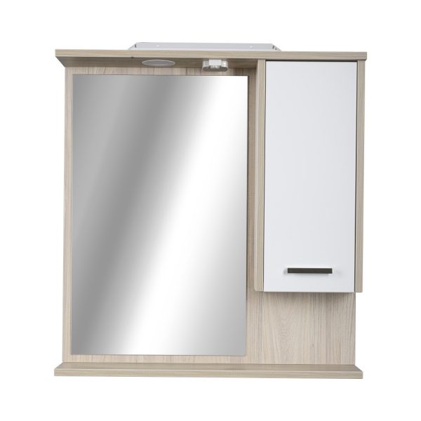 TMP ZX - SONOMA - Tükrös fürdőszobai szekrény LED világítással - 65 cm - 400128