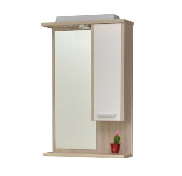 TMP ZX - SONOMA - Tükrös fürdőszobai szekrény LED világítással - 65 cm - 400128 - Image 3