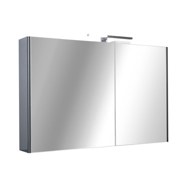 TMP SHARP - FEKETE - Tükrös fürdőszobai szekrény - 100 cm - Image 2