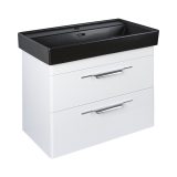 TMP LUX 100 fali fürdőszobabútor - CeraStyle SHARP FEKETE mosdóval - 100 x 48 cm - Image 2