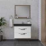 TMP LUX 100 fali fürdőszobabútor - CeraStyle SHARP FEKETE mosdóval - 100 x 48 cm - Image 3