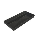 TMP LUX 100 fali fürdőszobabútor - CeraStyle SHARP FEKETE mosdóval - 100 x 48 cm - Image 4