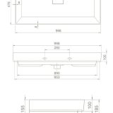 TMP LUX 100 fali fürdőszobabútor - CeraStyle SHARP FEKETE mosdóval - 100 x 48 cm - Image 5