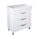 TMP TRIO 100D álló fürdőszobabútor - CeraStyle SHARP - 37600 DUPLA csaplyukas mosdóval - 100 x 48 cm - Image 2