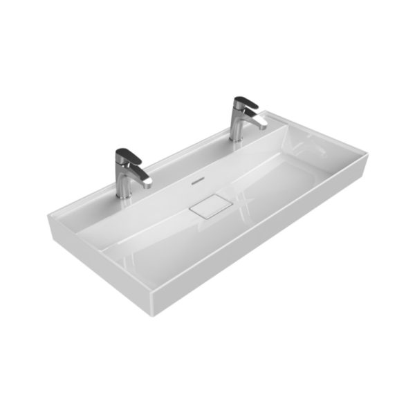 TMP TRIO lábon álló fürdőszobabútor CeraStyle SHARP - 37600 mosdóval DUPLA csaplyukas - 100 x 48 cm - 40070937600 - Image 3