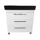 TMP TRIO 100D álló fürdőszobabútor - CeraStyle SHARP FEKETE DUPLA csaplyukas mosdóval - 100 x 48 cm - Image 3