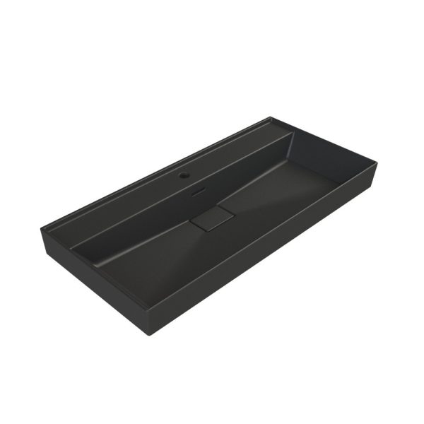 TMP TRIO lábon álló fürdőszobabútor CeraStyle SHARP FEKETE mosdóval - 100 x 48 cm - 400709VB012A32U05 - Image 6