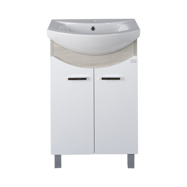 TMP ZX 55 - SONOMA - lábon álló fürdőszobabútor Sanovit ZENON - 6055 porcelán mosdóval - 55 x 44 cm - 400865