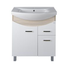 TMP ZX 75 - SONOMA - lábon álló fürdőszobabútor Sanovit ZENON - 6075 porcelán mosdóval - 75 x 50 cm - 400866