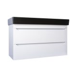 TMP SHARP 100D fali fürdőszobabútor - CeraStyle SHARP FEKETE DUPLA csaplyukas mosdóval - 100 x 48 cm - Image 3