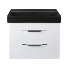 TMP LUX 60 fali fürdőszobabútor - CeraStyle SHARP FEKETE mosdóval - 60 x 48 cm - 400871VB012I02U05