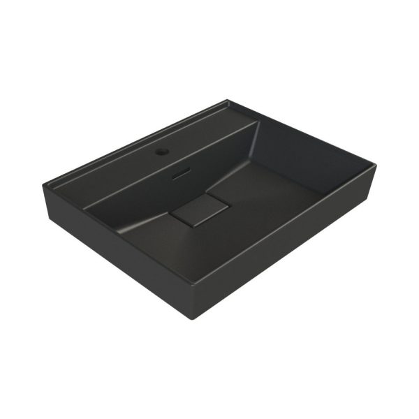 TMP LUX 60 fali fürdőszobabútor - CeraStyle SHARP FEKETE mosdóval - 60 x 48 cm - Image 4