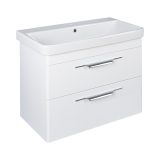 TMP LUX 60 fehér fali fürdőszobabútor - Sanovit LUXURY - 11060 porcelán mosdóval - 60,5 x 46 cm - 400871 - Image 2