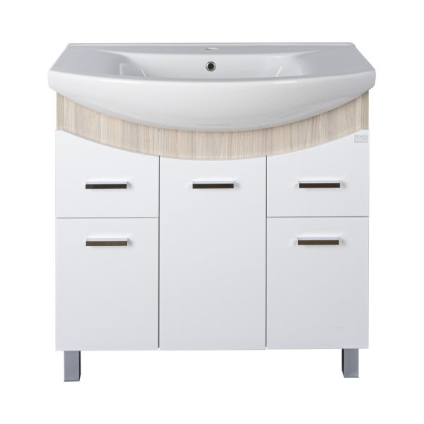 TMP ZX 95 - SONOMA - lábon álló fürdőszobabútor Sanovit ZENON - 6095 porcelán mosdóval - 97 x 51 cm - 400884