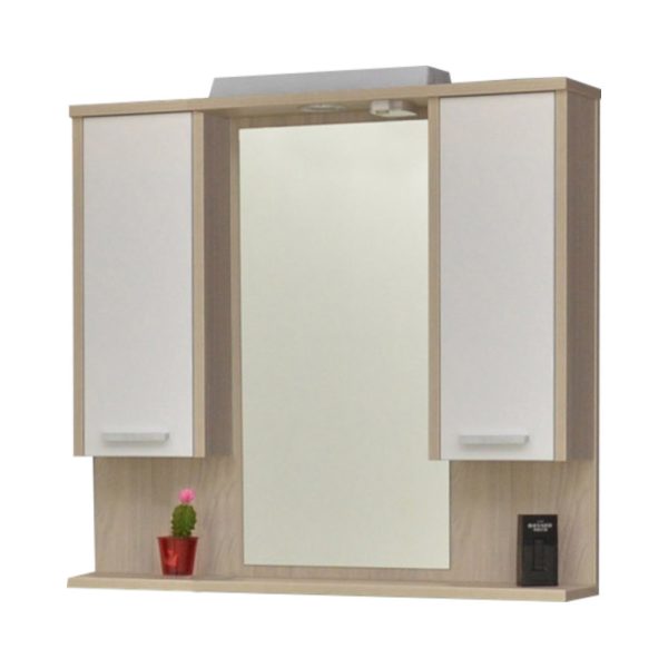 TMP ZX - SONOMA - Tükrös fürdőszobai szekrény LED világítással - 95 cm - 400885 - Image 3