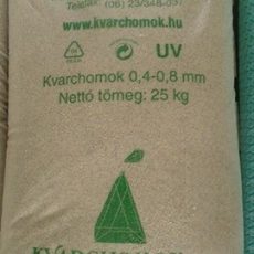 Kvarchomok, 0,4-0,8 mm homokszűrős vízforgatóhoz 25 kg - 420403-25