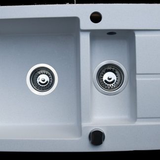 Marmorin Isao gránit mosogató 1 medence, csepptálca + gyümölcsmosó - fehér színben 470 513 006