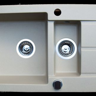 Marmorin Isao gránit mosogató 1 medence, csepptálca + gyümölcsmosó - homok színben 470 513 007