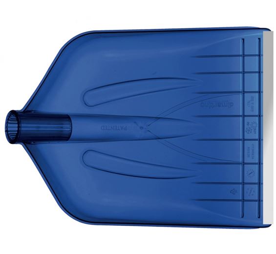 Hólapát 5123 olasz polykarbonát hólapát alu profillal, fa nyéllel - 35 cm kék