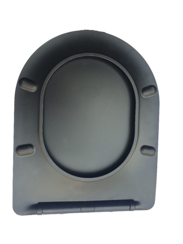 Viva FEKETE BRILLA SLIM L WC ülőke - duroplast - lecsapódásgátlós - levehető klikk - 42 x 36,5 cm - 51CL8002 - Image 9