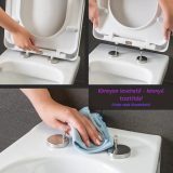 Viva FEKETE BRILLA SLIM XL WC ülőke - duroplast - lecsapódásgátlós - levehető klikk - 46 x 36,5 cm - 51CXL085 - Image 9
