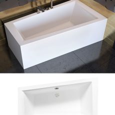 Besco Intima aszimmetrikus akril fürdőkád 150x85 - balos - WAIT-150-NL - Image 6