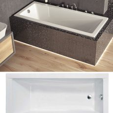 Besco Modern Slim egyenes akril fürdőkád 180 x 80 cm - WAM-180-SL - Image 2