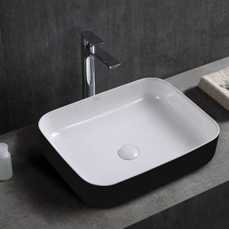 Niwell Noa 51 B&W pultra építhető mosdó 51 x 40 x 13 cm - NWSZ-NOA5140BW