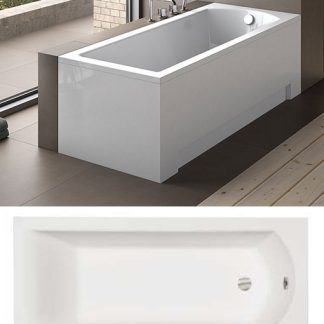 Besco Shea egyenes akril fürdőkád 140x70 - WAS-140-PK