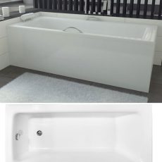 Besco Talia egyenes akril fürdőkád 170x75 - WAT-170-PK - Image 4