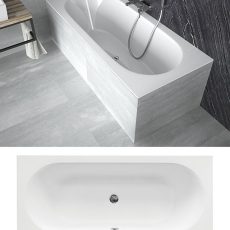 Besco Vitae Slim egyenes akril fürdőkád 150 x 75 cm - WAV-150-SL - Image 2