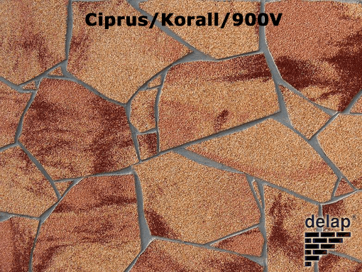 Delap terméskő struktúra lábazat Ciprus/Korall/900V