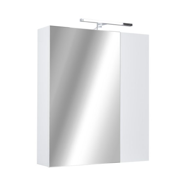 PIRAMIDA AKVA Tükrös fürdőszobai szekrény - 2 ajtós kivitel - LED világítással - 60 x 69 x 13 cm - Image 2