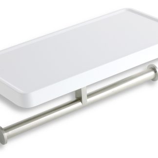 Ferro Emotion rozsdamentes-fehér polc Wc papírtartóval 65581,1