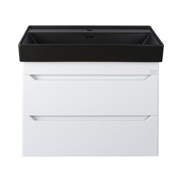 TMP SHARP 80 fali fürdőszobabútor - CeraStyle SHARP FEKETE mosdóval - 80 x 48 cm - 800869VB012M42U05