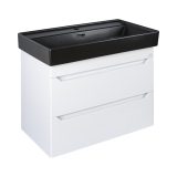 TMP SHARP 80 fali fürdőszobabútor - CeraStyle SHARP FEKETE mosdóval - 80 x 48 cm - Image 2