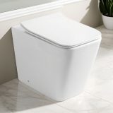 Eros QUADRO padlón álló WC - WC ülőkével komplett - perem nélküli öblítés - alsó / hátsó kifolyású - Image 3