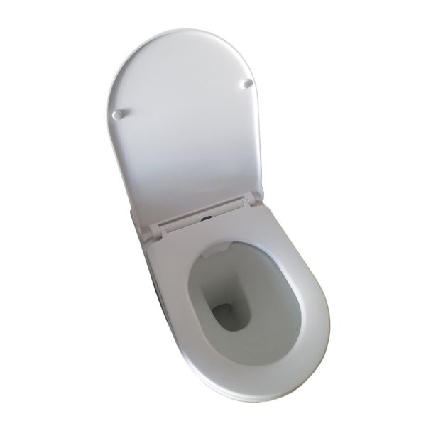 Eros OVAL álló WC ülőkével komplett - perem nélküli öblítés - alsó / hátsó kifolyású - Image 3