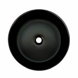 EROS SIMPLE 8 - PULTRA ültethető - Top Counter - porcelán mosdó - MATT FEKETE - 36 x 36 x 13 cm - Image 3